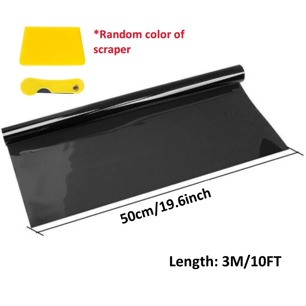 1 Roll 50cm X 3m 1/5/15/25/35 Percent VLT Window Tint Film Glass Sticker Sun Shade Film for Car UV Protector foils Sticker Film
