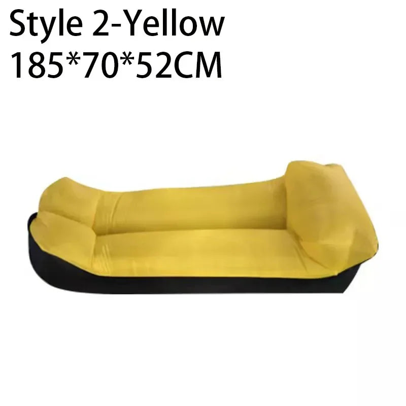 Outdoor Beach Lazy Inflatable Sofa Portable Folding Air Sofa Garden Sleeping Bag Bed Oxford Cloth Camping Furniture 190X70CM