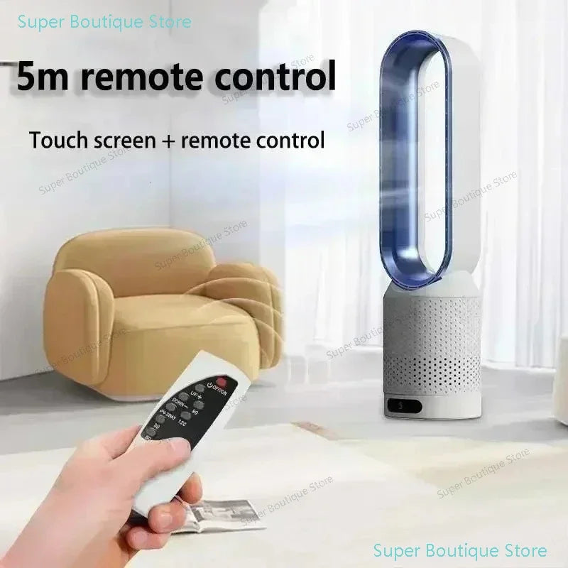 2025 Air Purification Circulation Bladeless Ultra-Quiet Dormitory Desk Floor Electric Fan Tower Bladeless