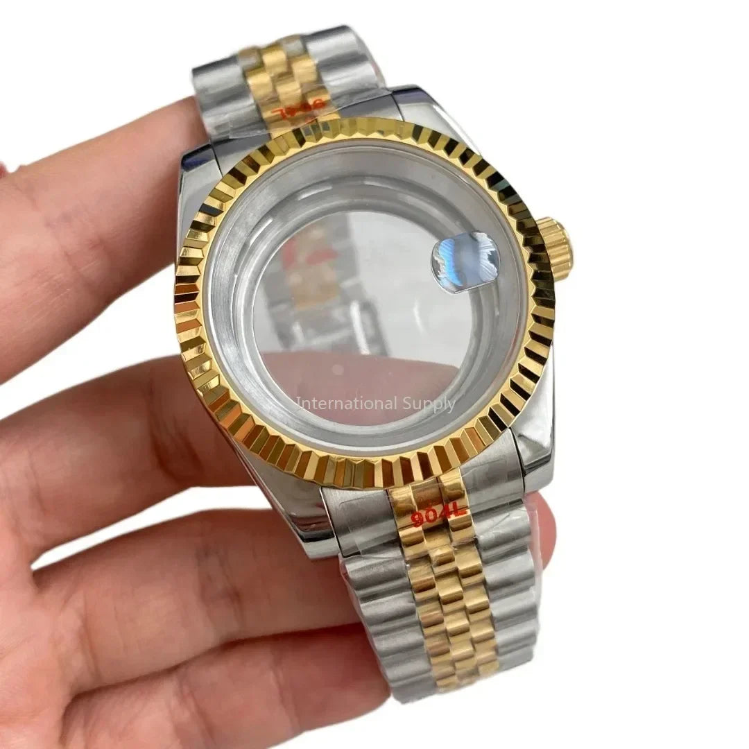 NH35 Watch Case 36mm/39mm 316L Stainless Steel for Seiko Datejust NH35 NH36 Movement 28.5mm Dial for Datejust President Bracelet