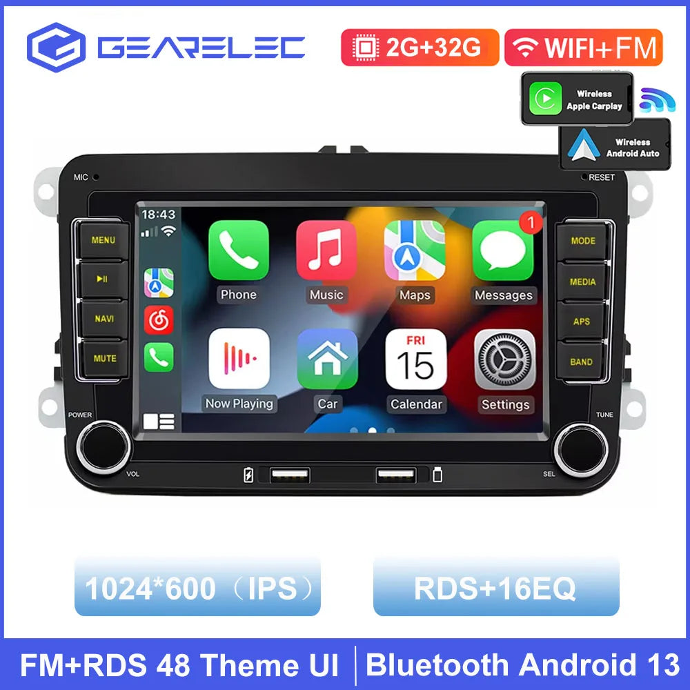 Android Car Radio Carplay for VW Volkswagen Jetta Passat Golf Polo 7" Car Stereo GPS Wifi FM Audio Receivers Multimedia Player