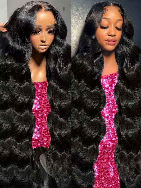40 50 Inch 13x4 13x6 Body Wave HD Lace Frontal Human Hair Wigs For Women 7x5 Glueless Hd Lace Front Wig PrePlucked 300% Density