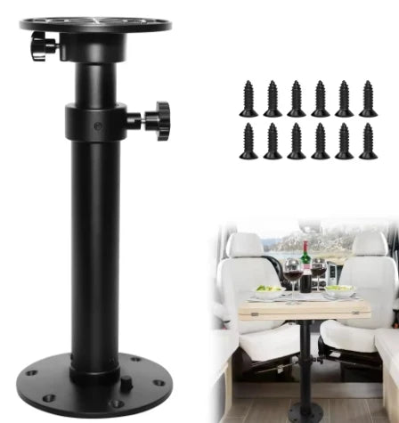 RV Table Leg RV Table Stand Table Pedestal Leg 460 to 700mm Adjustable 360° Rotatable for RV Camper  Boat Yacht Home