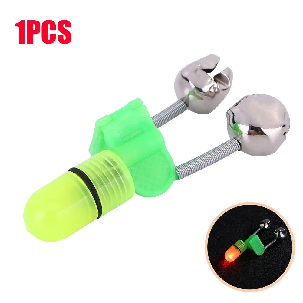 Fishing Rod Pole Light with Bells Ring Fishing Electronic Rod Light Luminous Stick Waterproof Removable Fishing Gear Accessories