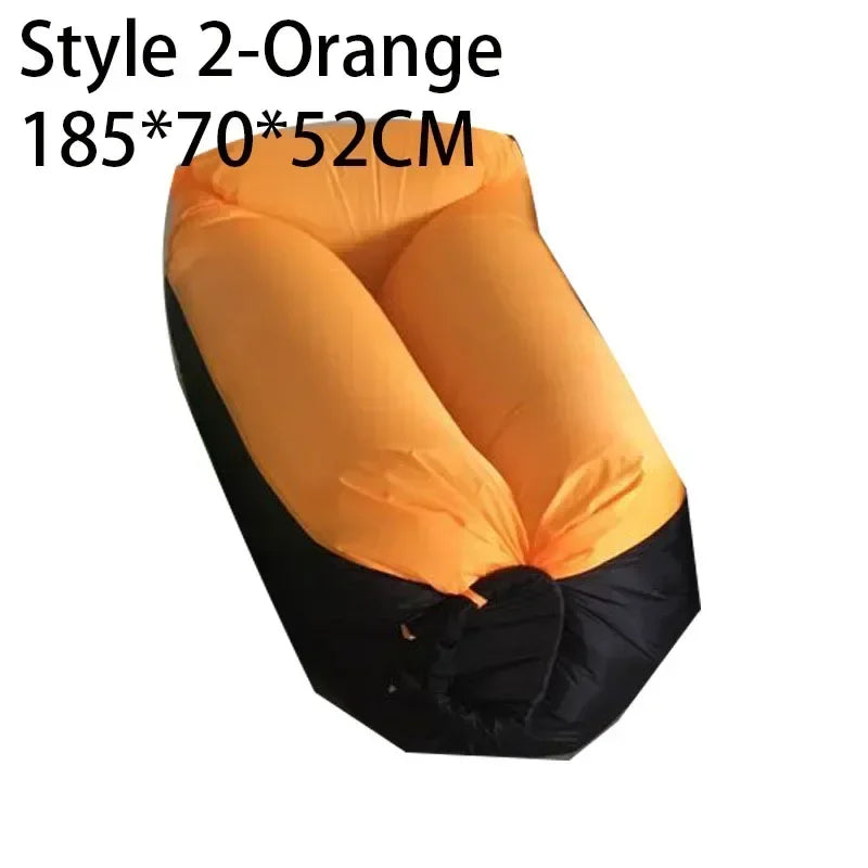 Outdoor Beach Lazy Inflatable Sofa Portable Folding Air Sofa Garden Sleeping Bag Bed Oxford Cloth Camping Furniture 190X70CM