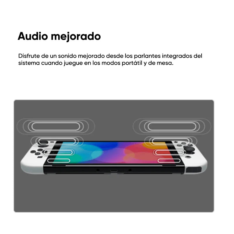 Nintendo Switch OLED Model 7 Inch Screen Joy‑Con Handle Enhanced Audio Adjustable Console Stable TV Mode Video Game