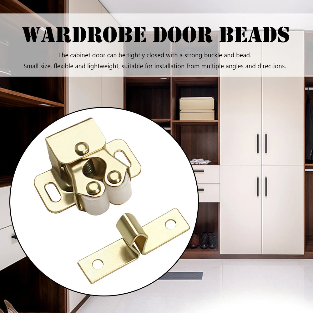 1-30PCS Magnetic Cabinet Door Clips Wardrobe Door Buckle Anti-Corrosion Dual Wheel Spring Fixed Lock Buckle Home Hardware Tools