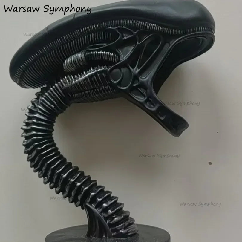 Soporte de lámpara de criatura alienígena único: estatuilla decorativa de resina para dormitorio moderno y decoración del hogar
