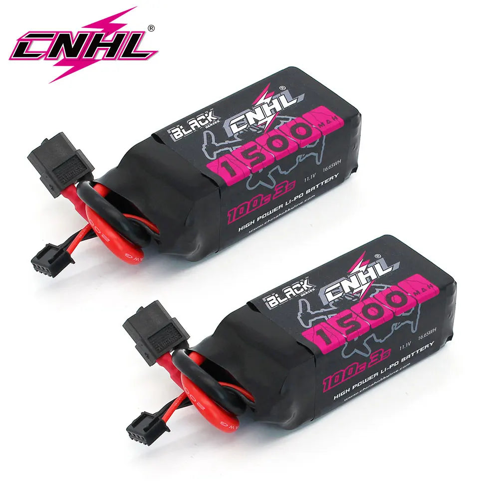 2pcs CNHL 3S 11.1V Lipo Battery 1100mAh 1300mAh 1500mAh 100C With XT60 T Plug for FPV Airplane Helicopter Drone Quadcopter Hobby