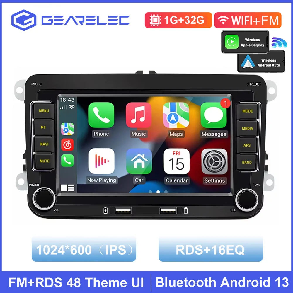 Android Car Radio Carplay for VW Volkswagen Jetta Passat Golf Polo 7" Car Stereo GPS Wifi FM Audio Receivers Multimedia Player