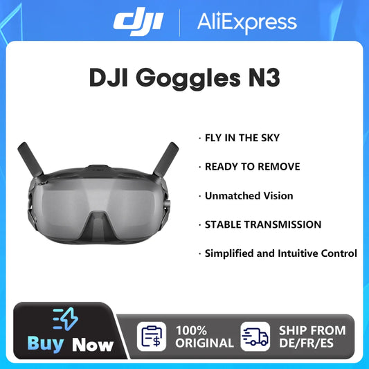 DJI Goggles N3 FPV Goggles 1080p Ultra Wide Screen Immersive Flight Experience FPV Goggle Wireless Streaming Goggles for Drones