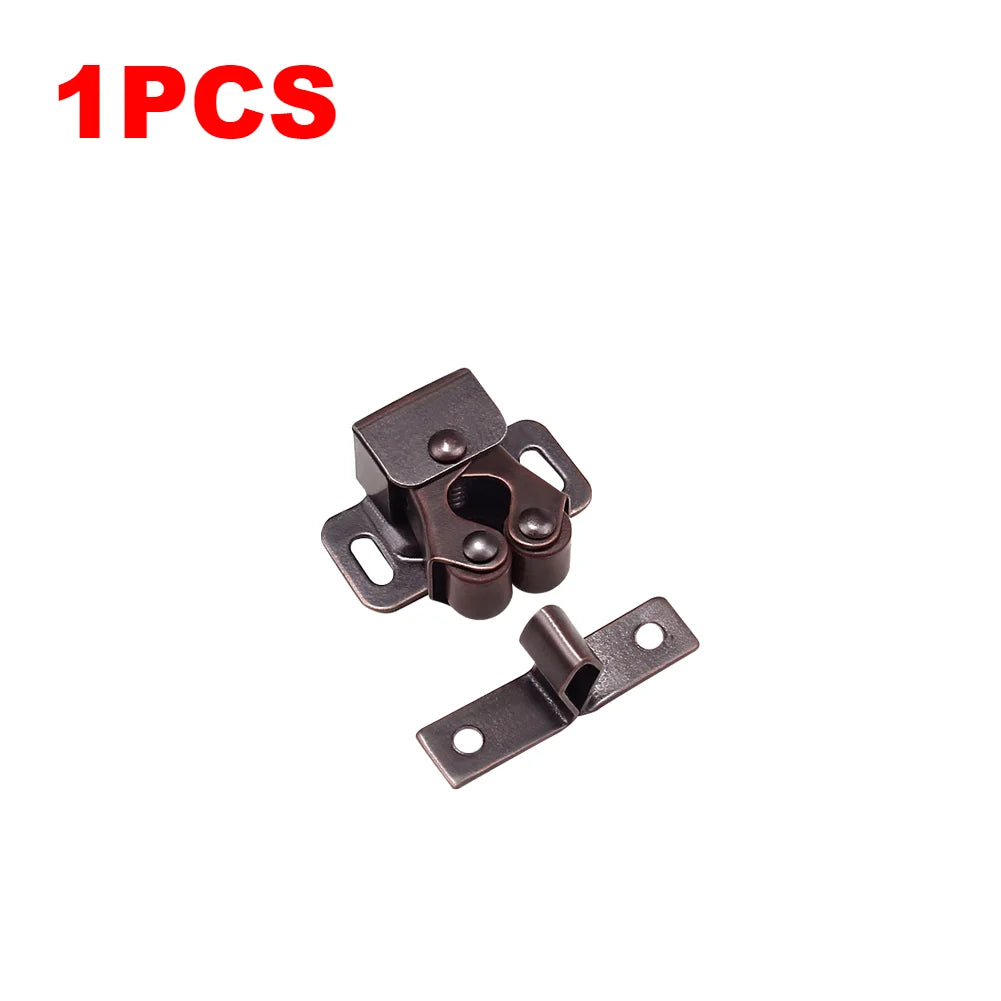 1-30PCS Magnetic Cabinet Door Clips Wardrobe Door Buckle Anti-Corrosion Dual Wheel Spring Fixed Lock Buckle Home Hardware Tools