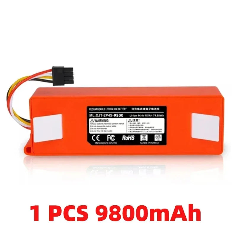 BRR-2P4S 14.4V 5200mAH 12800mAh Robotic Vacuum Cleaner Replacement Battery for Xiaomi Roborock S55 S60 S65 S50 S51 S5 MAX S6