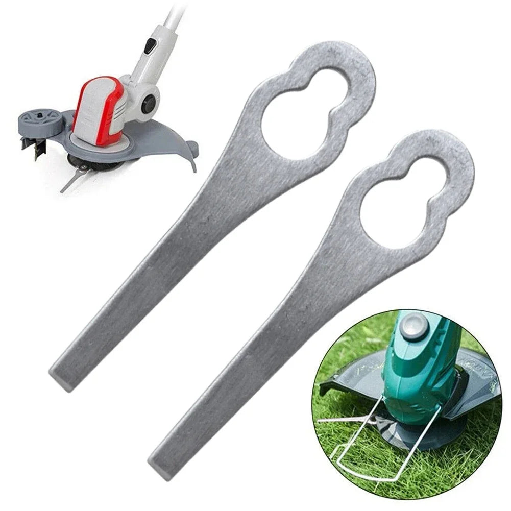 2-15PCS Lawnmower Blades Grass Trimmer Blades Spare Part Metal Grass Cutting Blade Practical Mowing Machine Blades Replacement