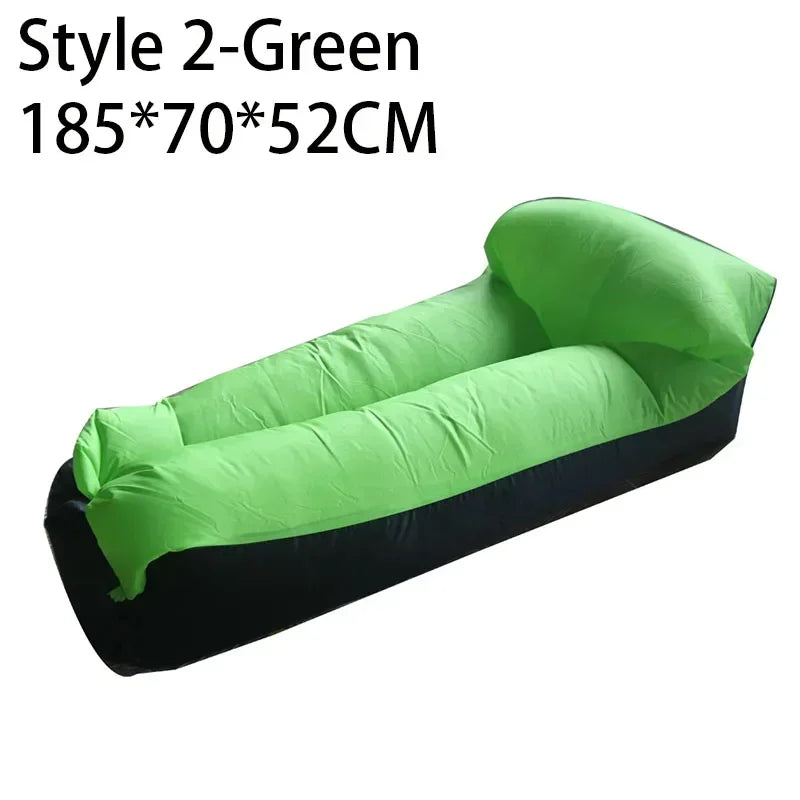 Outdoor Beach Lazy Inflatable Sofa Portable Folding Air Sofa Garden Sleeping Bag Bed Oxford Cloth Camping Furniture 190X70CM
