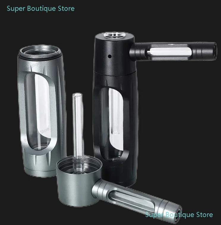 Portable Mini Dry Burning Tobacco Pipe Aluminum Alloy&Glass Hookah Smoking Accessories Gifts