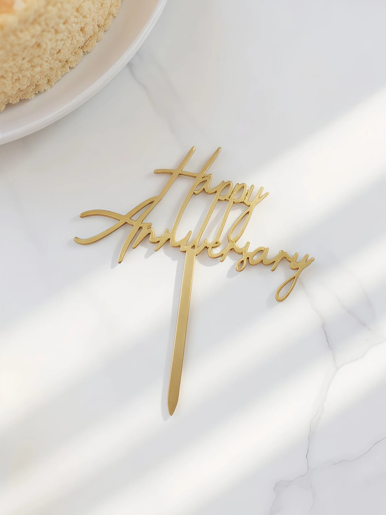 3/5pcs Cake Topper Decoration Happy Anniversary ,Wedding Anniversary Cake Decoration, Birthday Party Cake Decoration Supplies
