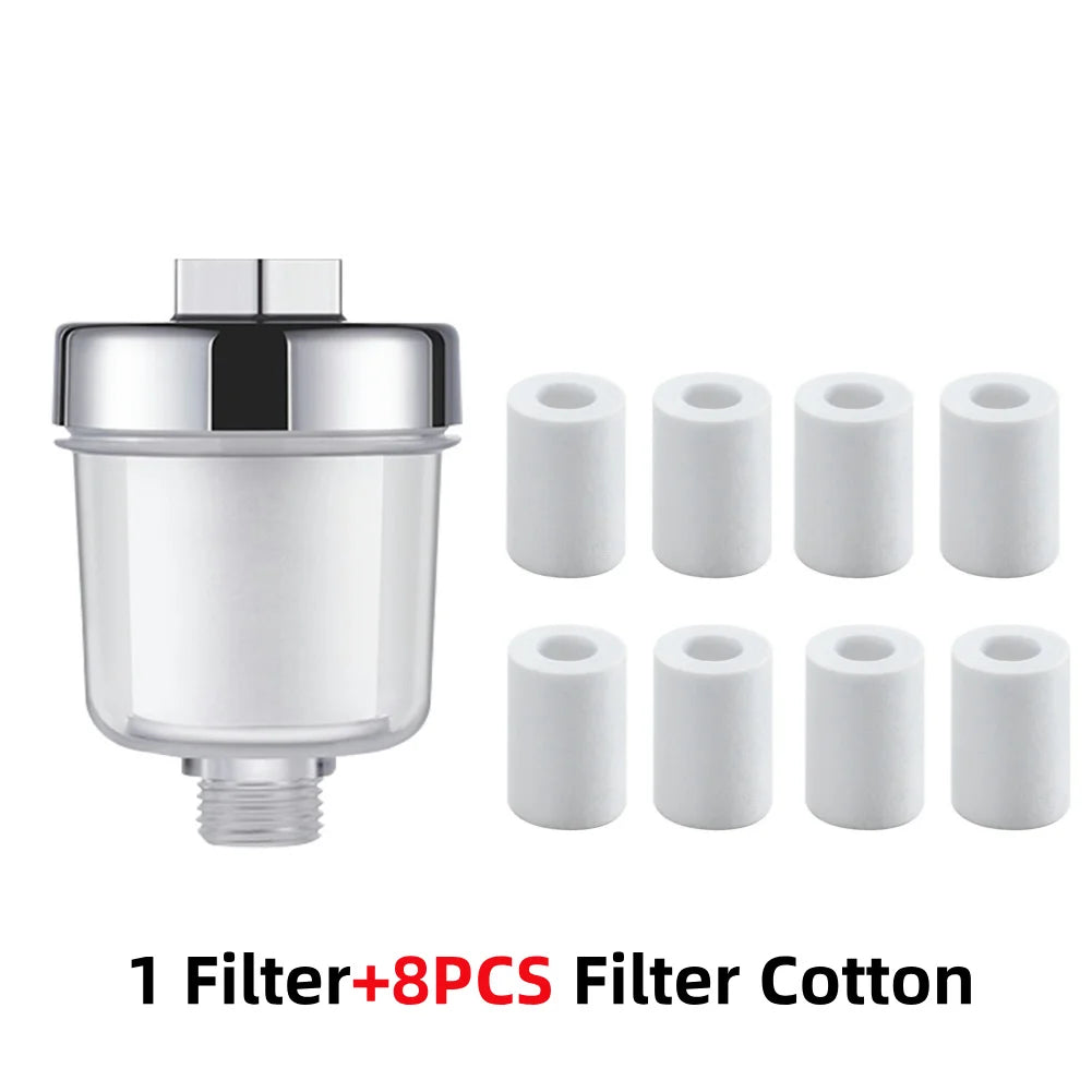 Bath Filter Transparent Bathroom Filtration System Water Outlet Purifier Kits Shower Household Filter PP Cotton High Density
