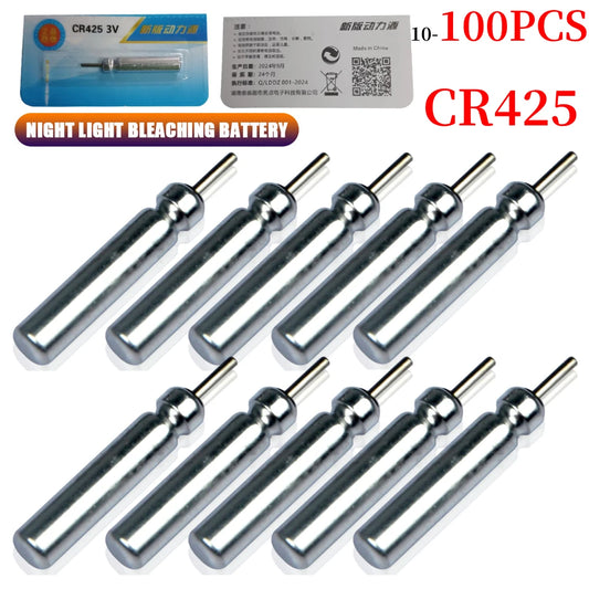 10-100PCS Fishing Floats Battery CR425 Night Fishing Floats Light Luminous 3.6V Electric Floats Battery Fishing Accessory