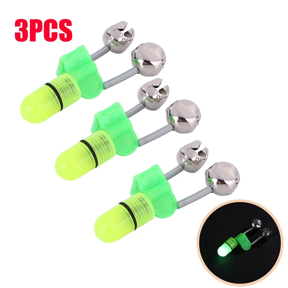 Fishing Rod Pole Light with Bells Ring Fishing Electronic Rod Light Luminous Stick Waterproof Removable Fishing Gear Accessories