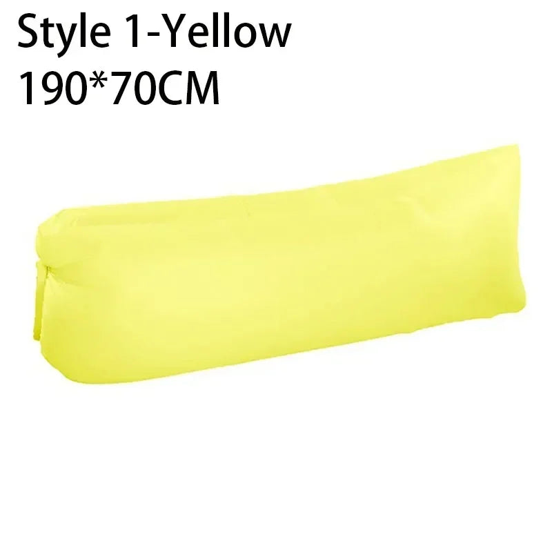 Outdoor Beach Lazy Inflatable Sofa Portable Folding Air Sofa Garden Sleeping Bag Bed Oxford Cloth Camping Furniture 190X70CM