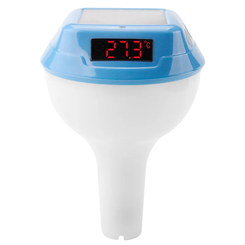 2025 NEW Intelligent Solar Powered Pool Thermometer With LED Digital Gauge 100 Meter Wireless Transmission green