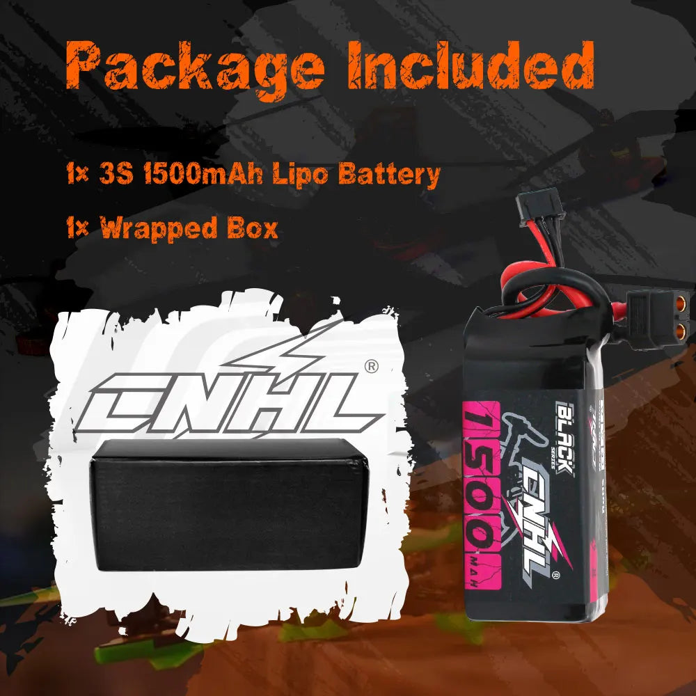 2pcs CNHL 3S 11.1V Lipo Battery 1100mAh 1300mAh 1500mAh 100C With XT60 T Plug for FPV Airplane Helicopter Drone Quadcopter Hobby