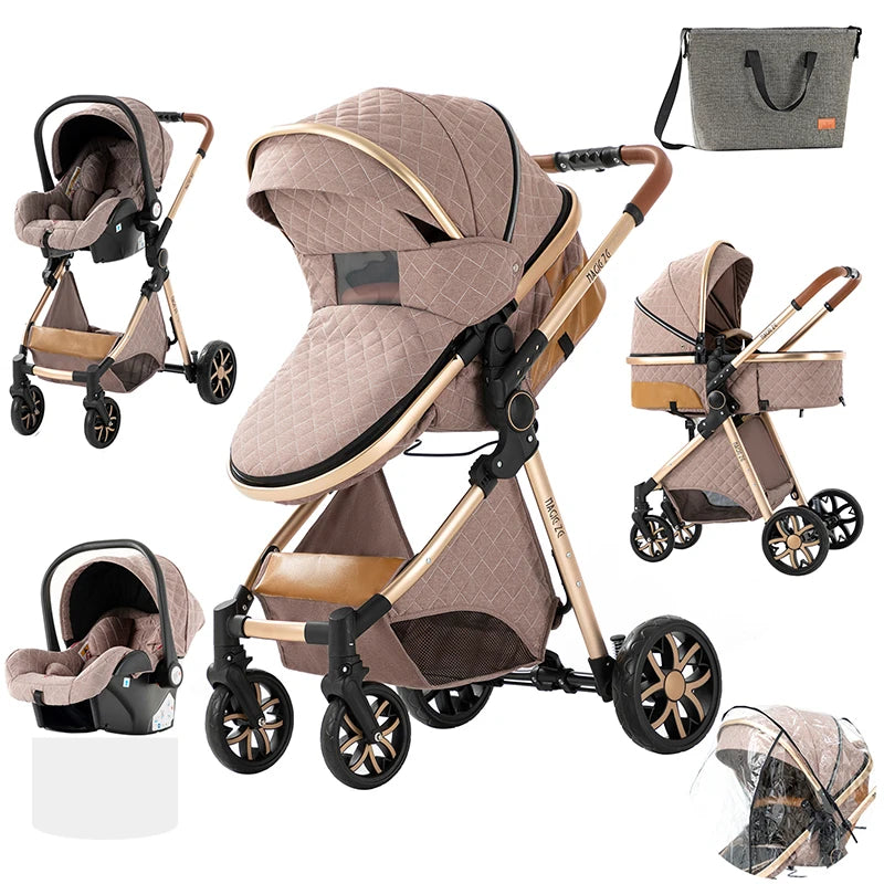 Baby Stroller 3 in 1 stroller lightweight strollers  Baby Carriage mutifunction strollers Baby newborn stroller mother kids