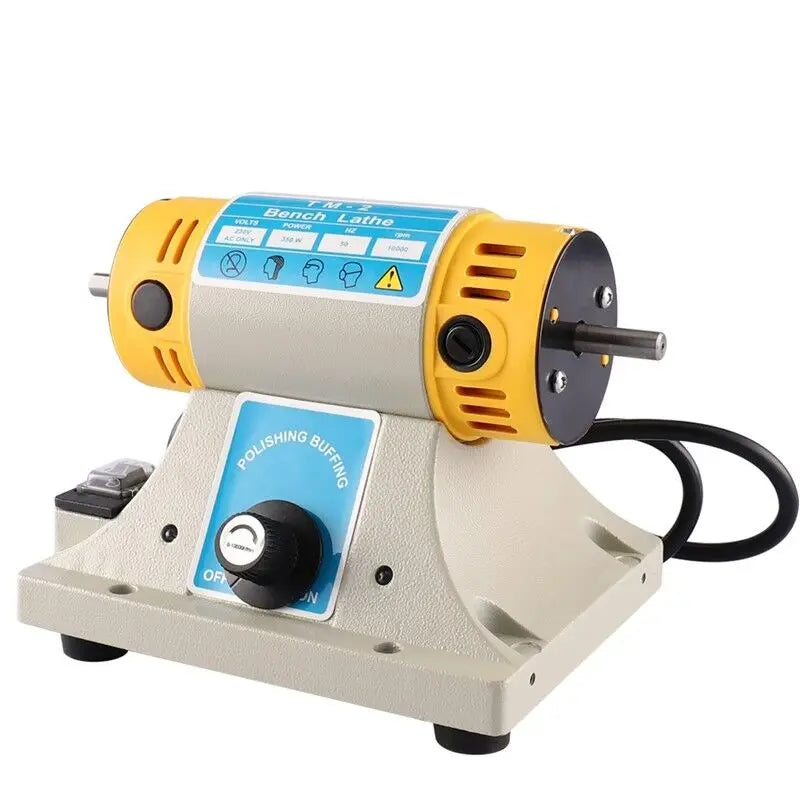 220V 350W Stone Polishing Machine DIY Woodworking Jade Jewelry Dental Bench Lathe Machine Grinding Machine Sanding Tools