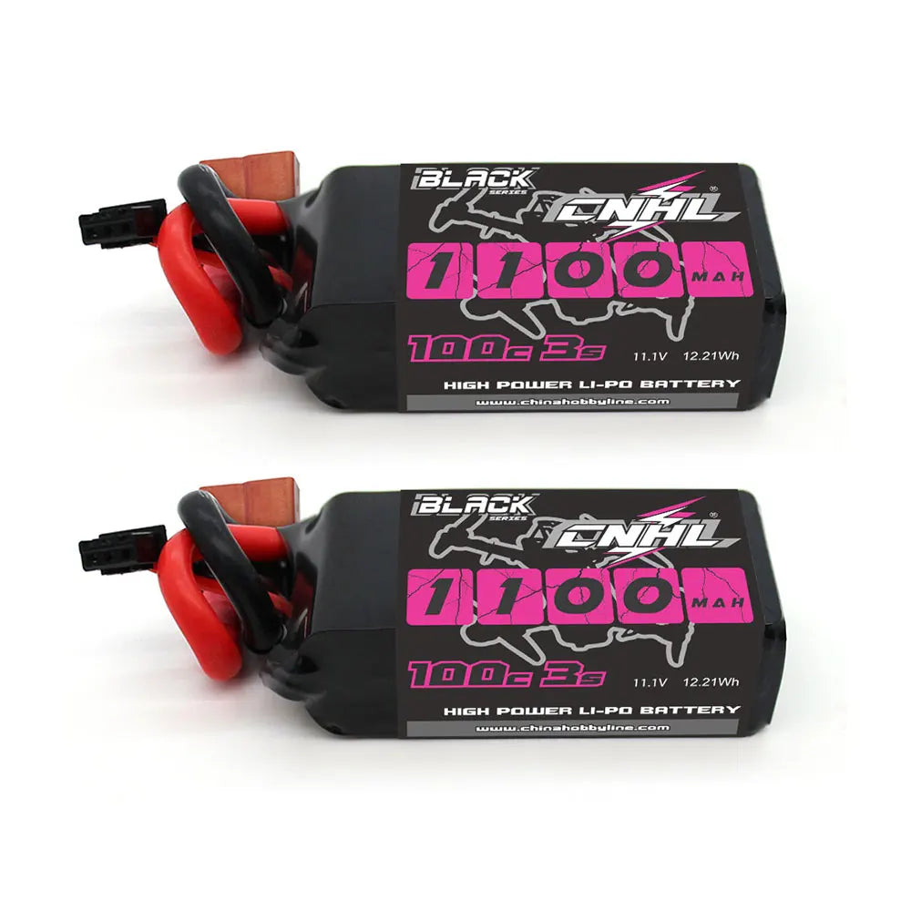 2pcs CNHL 3S 11.1V Lipo Battery 1100mAh 1300mAh 1500mAh 100C With XT60 T Plug for FPV Airplane Helicopter Drone Quadcopter Hobby