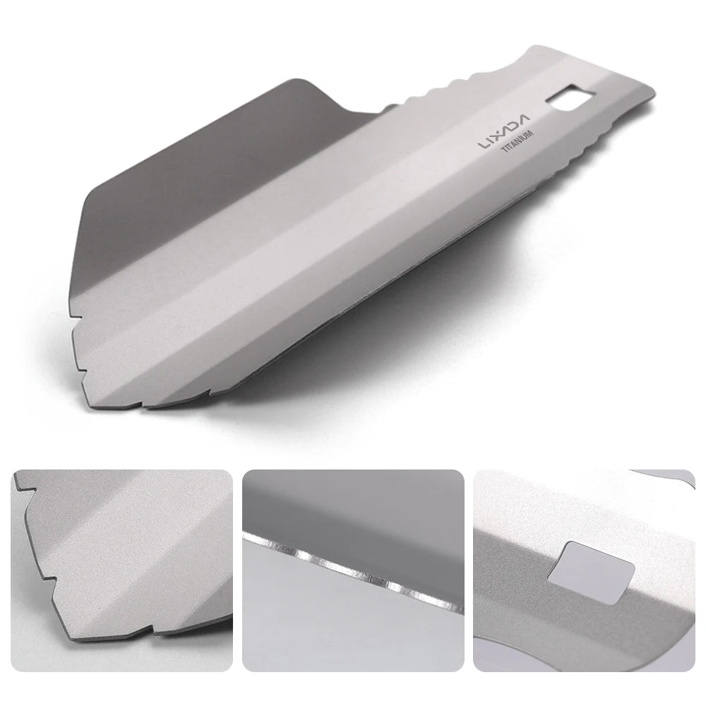 Camping Hand Trowel Titanium Hand Shovel Lixada Titanium Garden Hand Shovel Outdoor Camping Hiking Backpacking Trowel with Clip