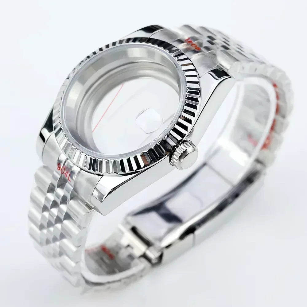NH35 Watch Case 36mm/39mm 316L Stainless Steel for Seiko Datejust NH35 NH36 Movement 28.5mm Dial for Datejust President Bracelet