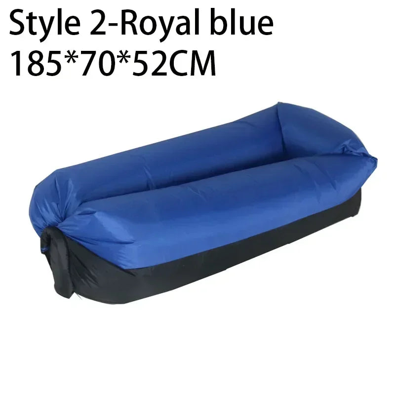 Outdoor Beach Lazy Inflatable Sofa Portable Folding Air Sofa Garden Sleeping Bag Bed Oxford Cloth Camping Furniture 190X70CM