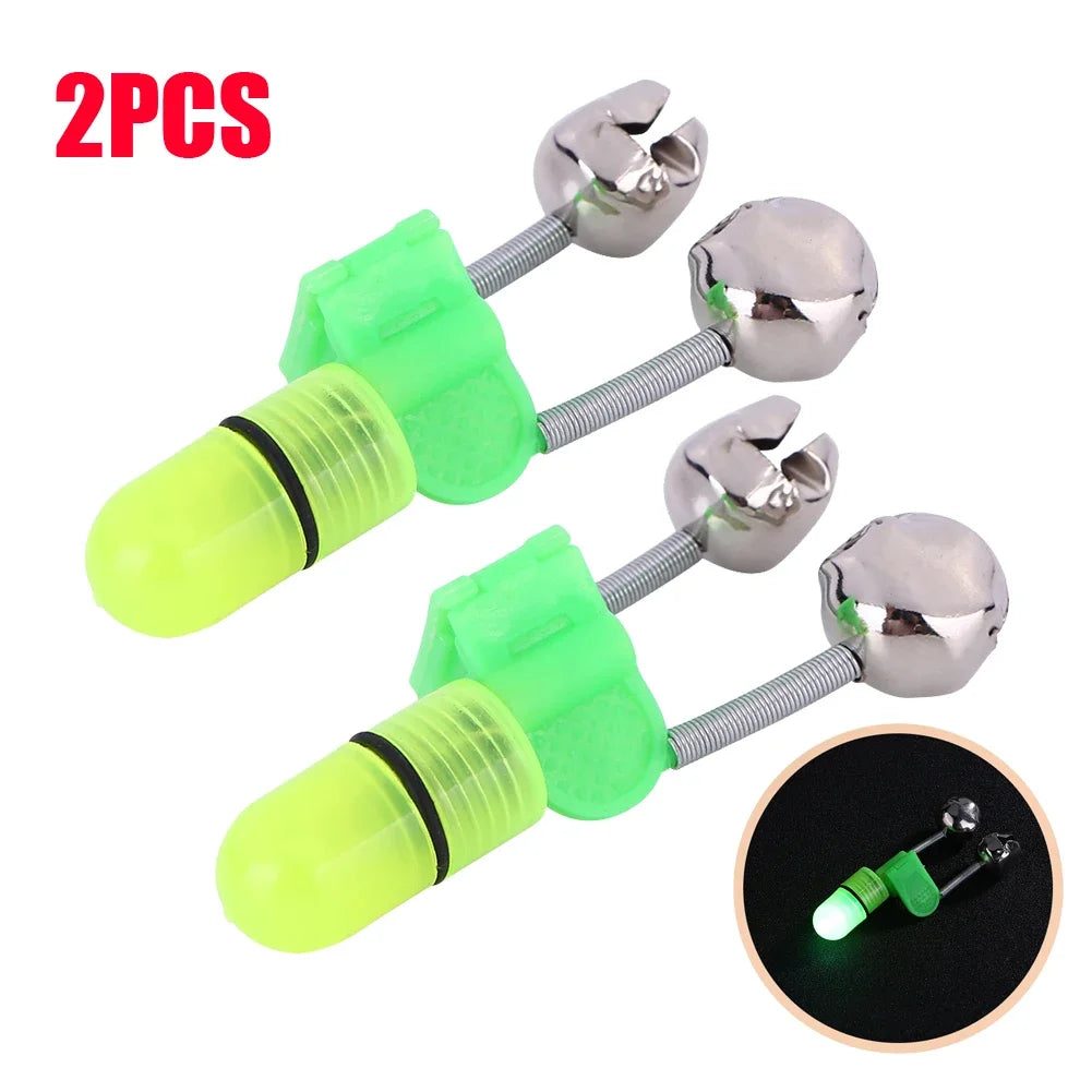 Fishing Rod Pole Light with Bells Ring Fishing Electronic Rod Light Luminous Stick Waterproof Removable Fishing Gear Accessories