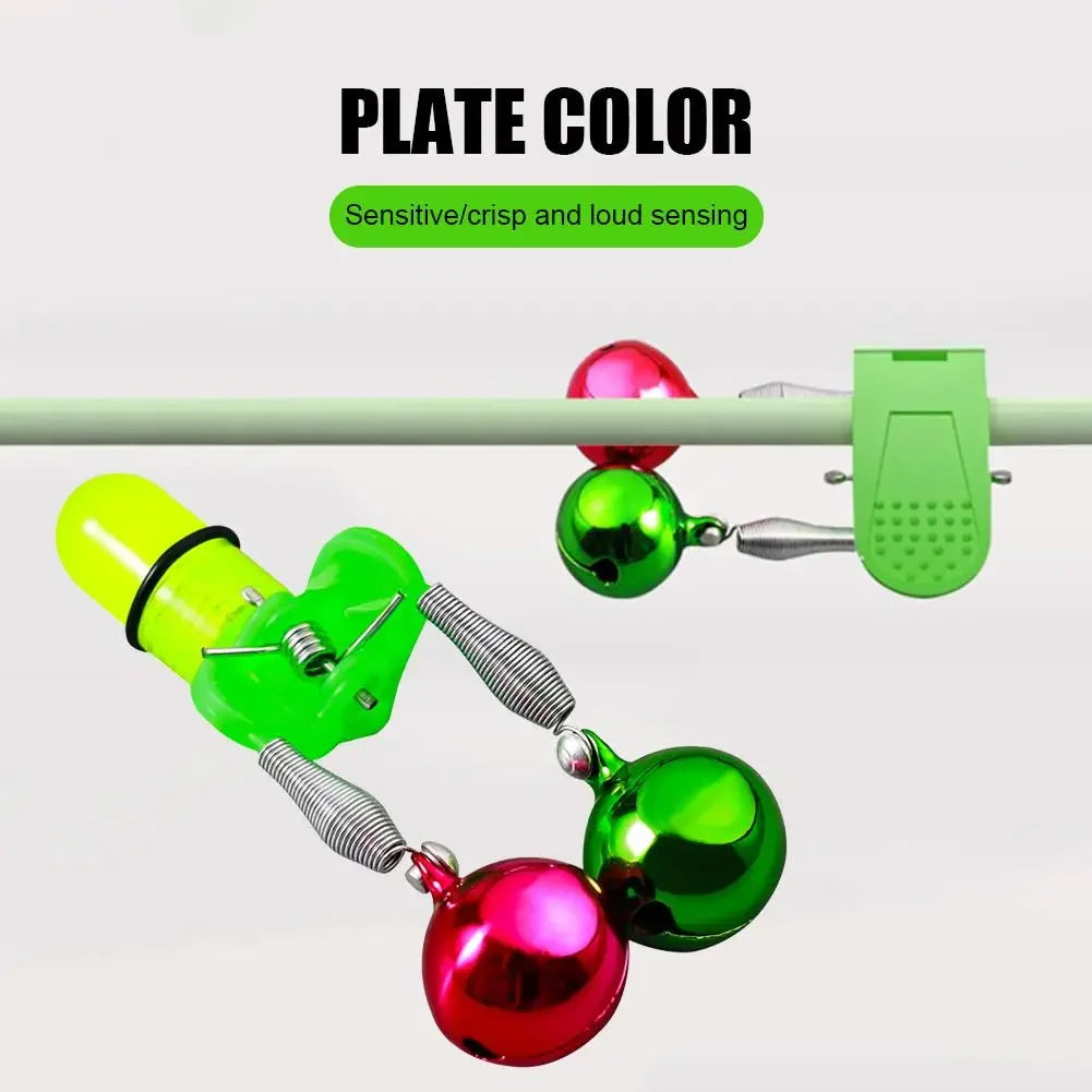 Fishing Rod Pole Light with Bells Ring Fishing Electronic Rod Light Luminous Stick Waterproof Removable Fishing Gear Accessories