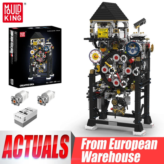 Mould King 10159 Technical Clock Toys Motorized Cyberpunk Clock Building Block Assembly Time Caculator Brick Kids Christmas Gift