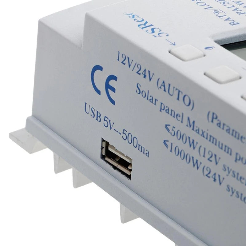 ECGSOLAX 20A 40A MPPT Solar Charge Controller 12V 24V Auto Solar Panel Regulator Load Dual Timer Charging Control MAX PV 48VDC