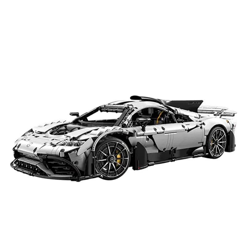 Technical Racing Silver Car C61503 Merce AM G ONE Model Car 3295PCS 1:8 with motor Building Blocks Gift
