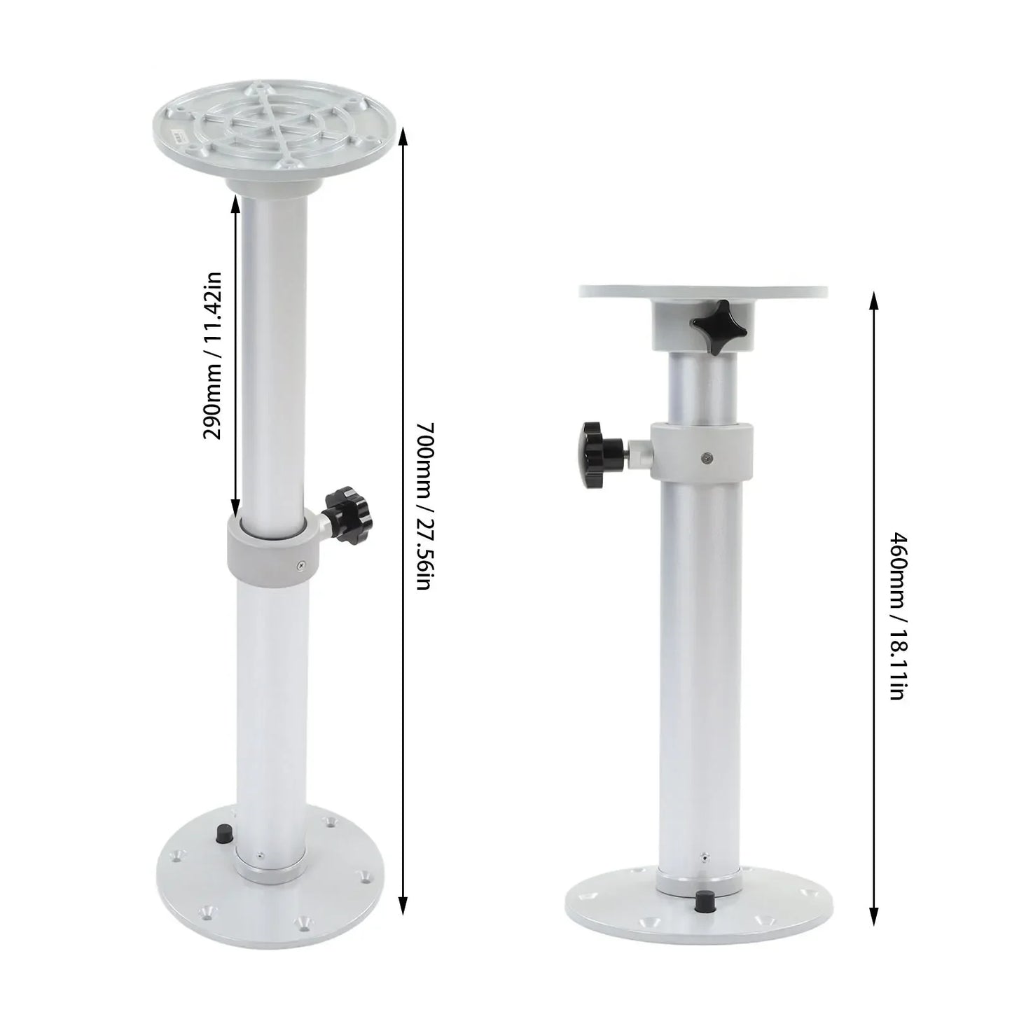 RV Table Leg RV Table Stand Table Pedestal Leg 460 to 700mm Adjustable 360° Rotatable for RV Camper  Boat Yacht Home