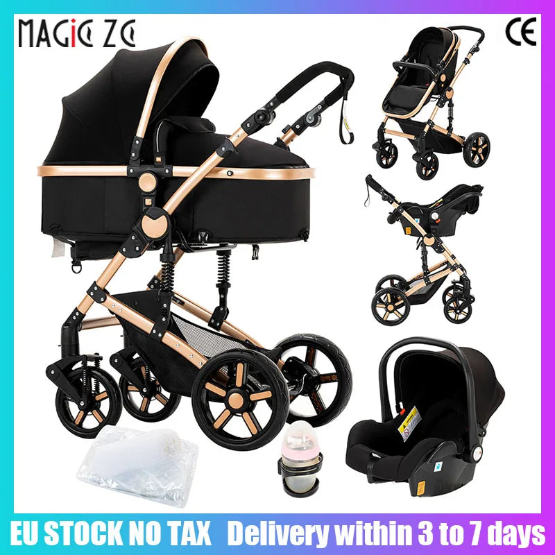 Baby Stroller 3 in 1 stroller lightweight strollers  Baby Carriage mutifunction strollers Baby newborn stroller mother kids