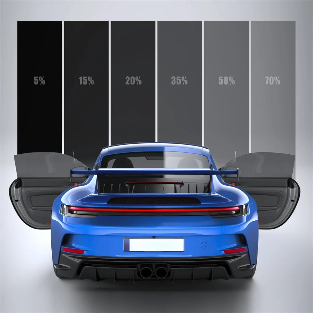 1 Roll 50cm X 3m 1/5/15/25/35 Percent VLT Window Tint Film Glass Sticker Sun Shade Film for Car  UV Protector foils Sticker Film