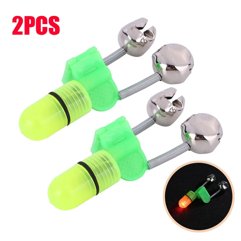 Fishing Rod Pole Light with Bells Ring Fishing Electronic Rod Light Luminous Stick Waterproof Removable Fishing Gear Accessories