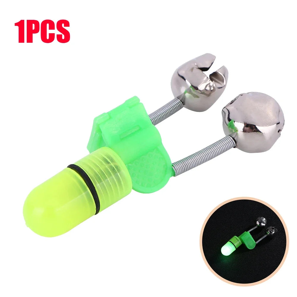 Fishing Rod Pole Light with Bells Ring Fishing Electronic Rod Light Luminous Stick Waterproof Removable Fishing Gear Accessories