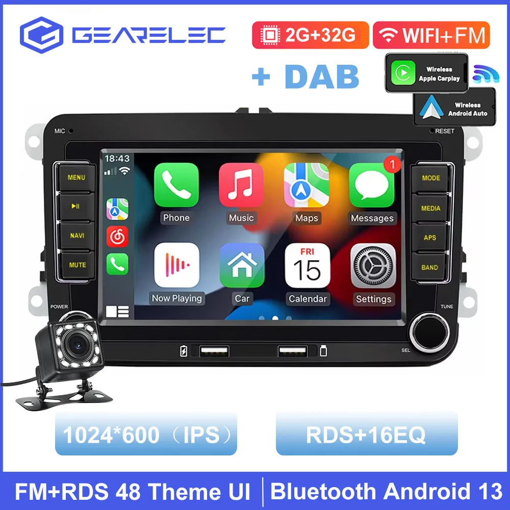 Android Car Radio Carplay for VW Volkswagen Jetta Passat Golf Polo 7" Car Stereo GPS Wifi FM Audio Receivers Multimedia Player