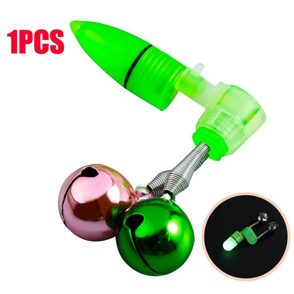 Fishing Rod Pole Light with Bells Ring Fishing Electronic Rod Light Luminous Stick Waterproof Removable Fishing Gear Accessories