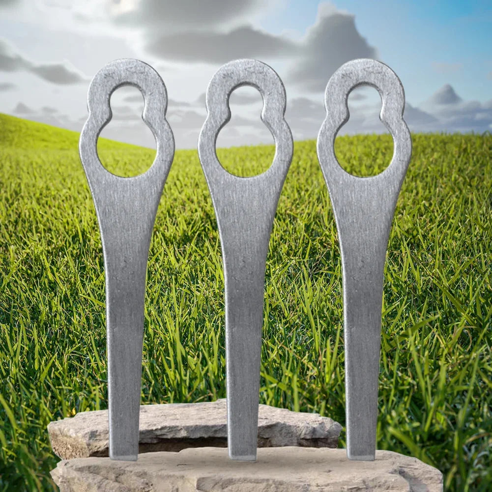 2-15PCS Lawnmower Blades Grass Trimmer Blades Spare Part Metal Grass Cutting Blade Practical Mowing Machine Blades Replacement