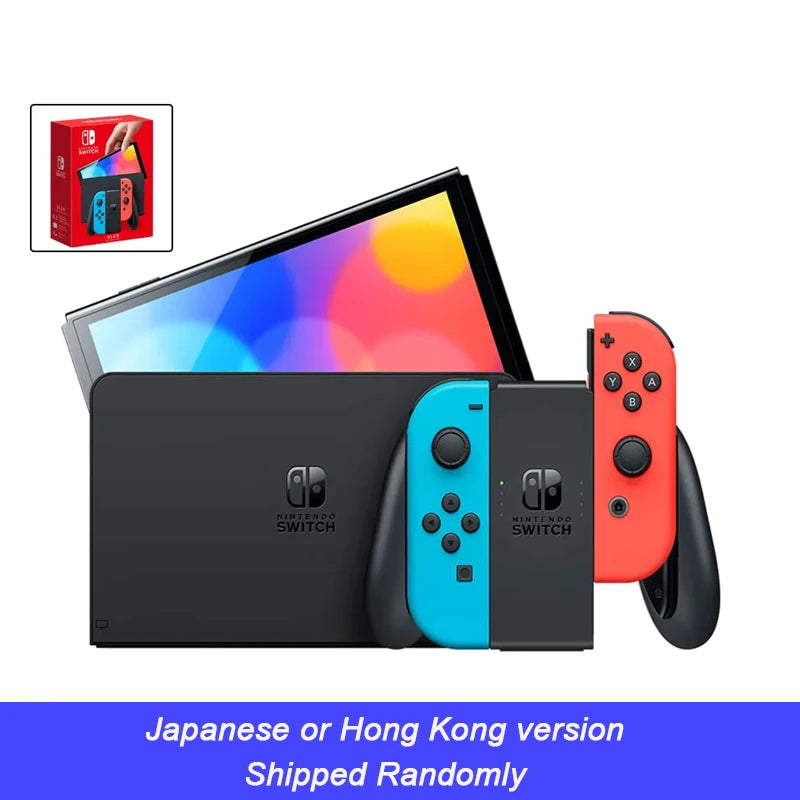 Nintendo Switch OLED Game Console 64GB White / Blue Red Set 7 Inch Touch Screen and 3 Game Modes Famicom