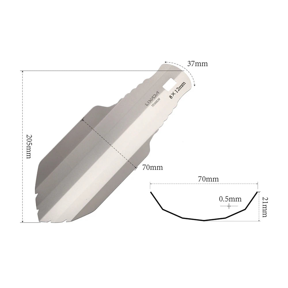 Camping Hand Trowel Titanium Hand Shovel Lixada Titanium Garden Hand Shovel Outdoor Camping Hiking Backpacking Trowel with Clip