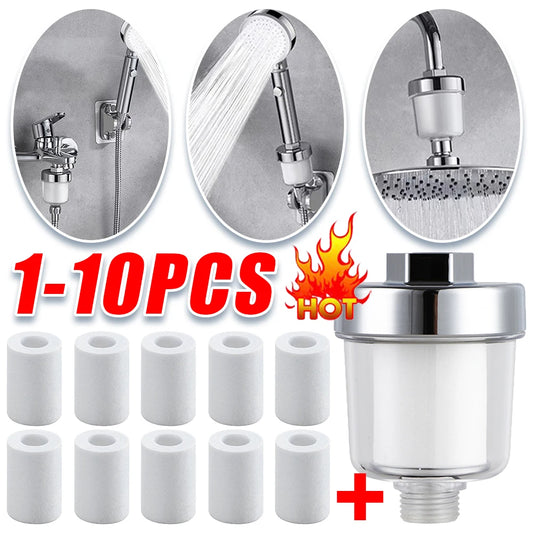 Bath Filter Transparent Bathroom Filtration System Water Outlet Purifier Kits Shower Household Filter PP Cotton High Density