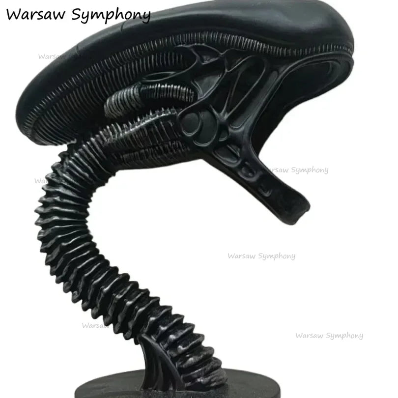 Soporte de lámpara de criatura alienígena único: estatuilla decorativa de resina para dormitorio moderno y decoración del hogar